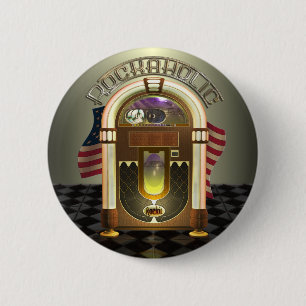Jukebox Rockaholic Buttons
