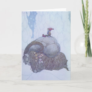 Julbocken The Christmas Goat Scandinavian Holiday Card