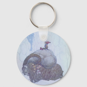 Julebocken Scandinavian Folklore Key Ring