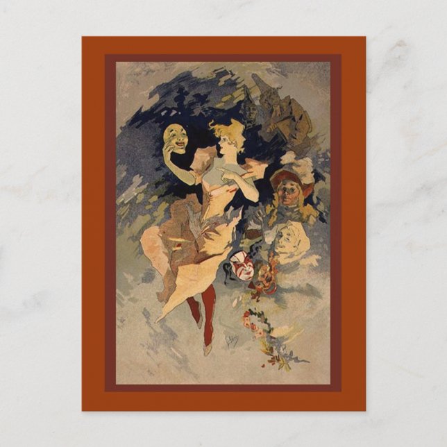 Jules Cheret 'La Danse' 1891 Postcard (Front)