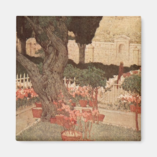 Jules Guerin Garden Gethsemane Art Tree Israel Magnet (Front)