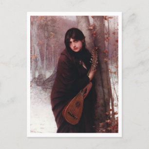 Jules Joseph Lefebvre, Girl with a Mandolin Postcard