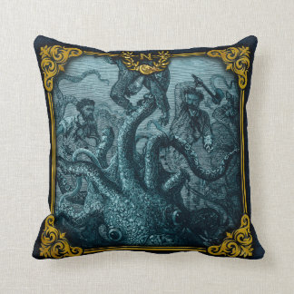 Jules Verne 20000 Leagues Throw Pillow 3