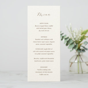 Julia Brown Traditional Elegant Wedding Menu