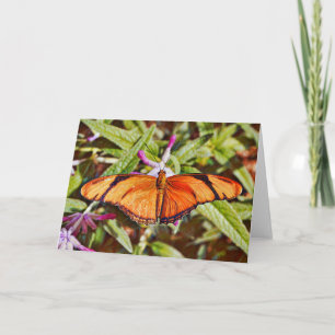 Julia Butterfly on Wildflowers Art Note Card