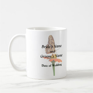 Julia Butterfly on Zinnia II Coffee Mug