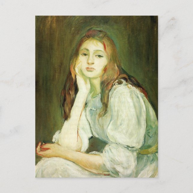 Julia Daydreaming by Berthe Morisot Postcard (Front)