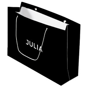 Julia Elegant Gift Bag in Black and White