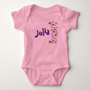 Julia, Name With Australian Wildlife,  Baby Bodysuit