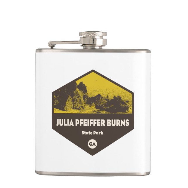 Julia Pfeiffer Burns State Park California Hip Flask (Front)