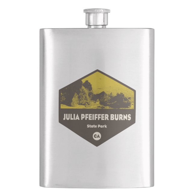 Julia Pfeiffer Burns State Park California Hip Flask (Front)