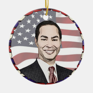 Julian Castro for President 2020 Christmas Ceramic Tree Decoration