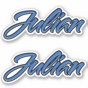 Julian Name blue sticker Sticker Sticker Sticker