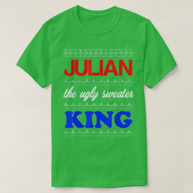 JULIAN the Ugly Sweater King Happy Holidays Ugly C (Design Front)