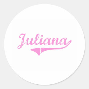 Juliana Classic Style Name Round Sticker