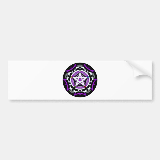 Julia's Crow Pentacle Bumper Sticker (Front)