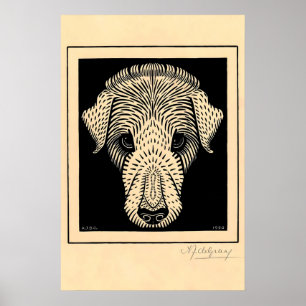 Julie de Graag 1917 Animal POSTER PRINT Dog Cat