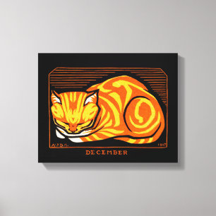 Julie de Graag December Cat Canvas Print