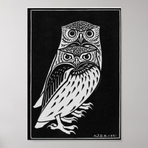 Julie de Graag two Owls Poster