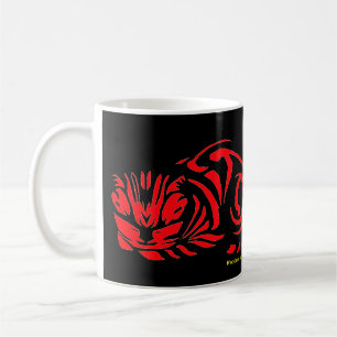 Julie de Graag Woodcut Cat Coffee Mug