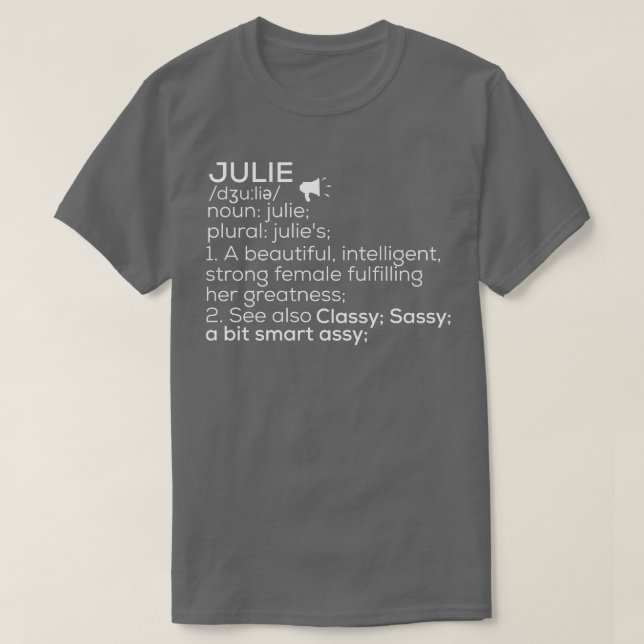 Julie Name Definition Julie Female Name 1 T-Shirt (Design Front)