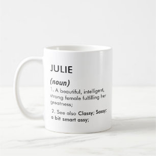 Julie name, Editable name, Custom name Coffee Mug