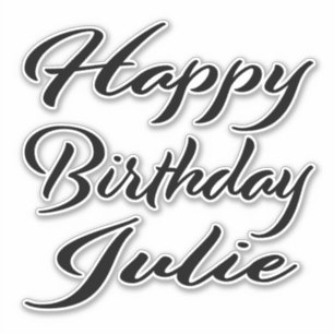 Julie Name Vorname black Sticker Geburtstag