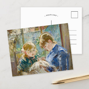 Julie with Her Nanny   Berthe Morisot Postcard