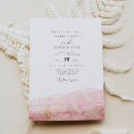 JULIEN | Blush Watercolor Smudge Gold Wedding Invitation<br><div class="desc">This wedding invitation features a blush watercolor smudge at the bottom with gold splatters and an elegant minimalist layout.</div>