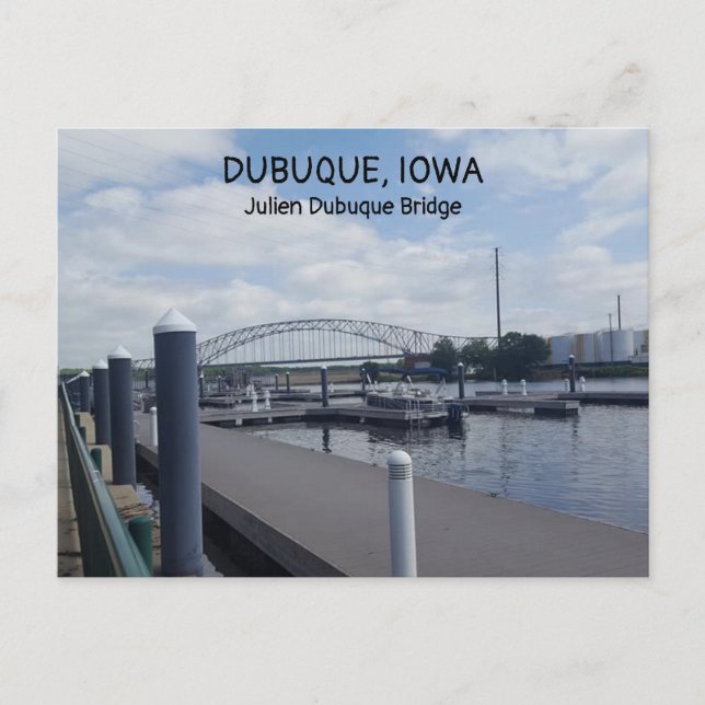 Julien Dubuque Bridge in Iowa  Postcard (Front)