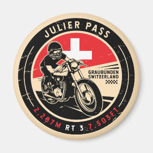 Julier Pass   Switzerland   Motorcycle Magnet