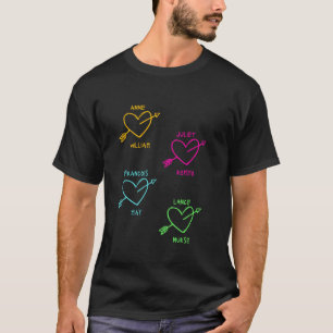 & Juliet Graffiti Love Hearts Musical Theatre Musi T-Shirt