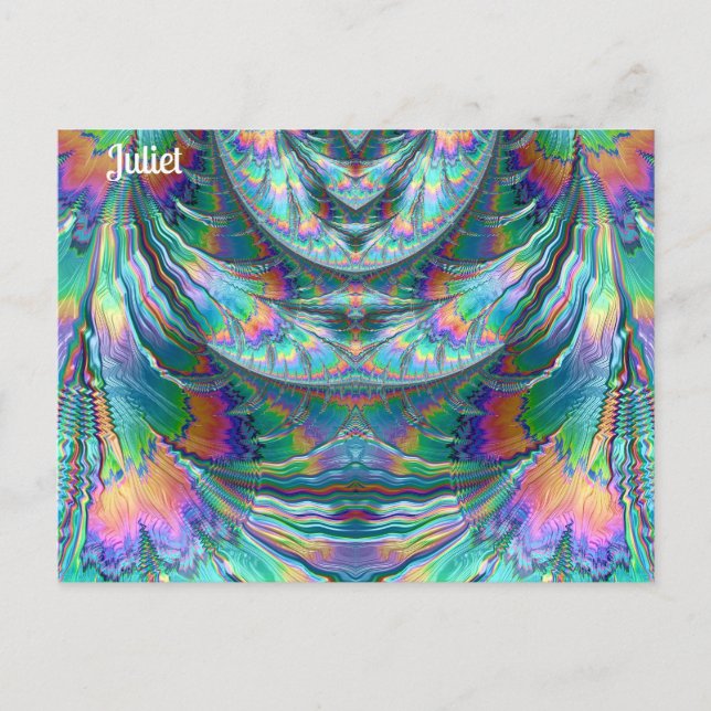 JULIET ~ Oozing Pastels ~ 3D Fractal Design ~ Postcard (Front)