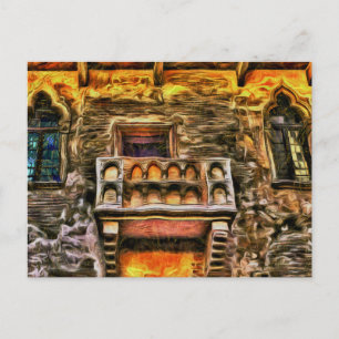 Juliet's Balcony Verona Van Gogh  Holiday Postcard