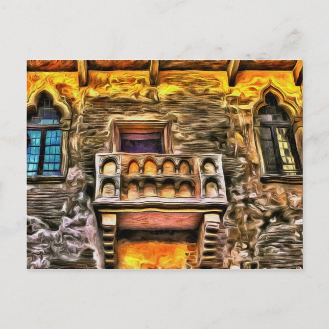 Juliet's Balcony Verona Van Gogh Postcard (Front)