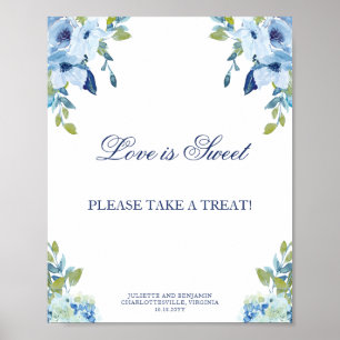 Juliette Dusty Blue Dessert Bar Wedding Sign