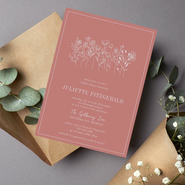 Juliette Floral | Curated Colours | Bridal Shower Invitation (Creator Uploaded)