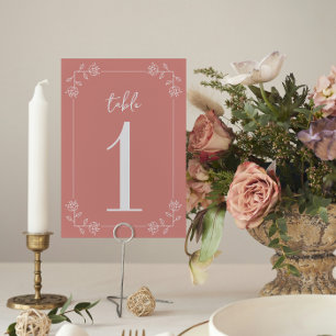 Juliette Frame Curated Colours Wedding Table Number