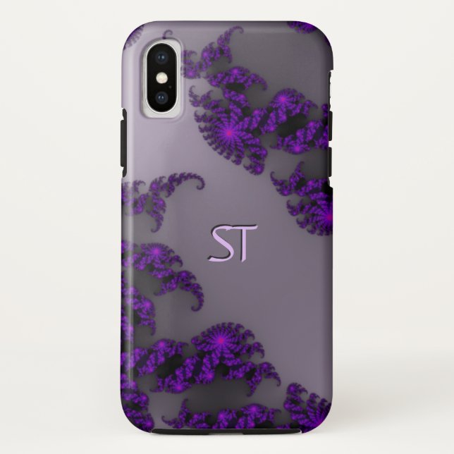 Juliette Purple Monogram Case-Mate iPhone Case (Back)