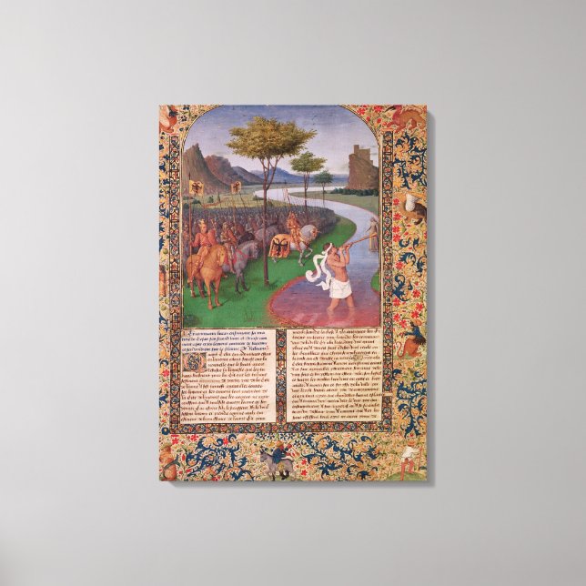 Julius Caesar  Crossing the Rubicon, c.1470 Canvas Print (Front)