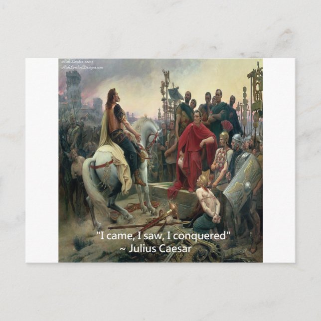 Julius Caesar I Came I Saw I Conquered Postcard (Front)