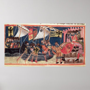 Julius Caesar  landing in England Poster
