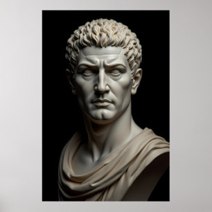 Julius Caesar Portrait, Iconic Roman Leadership Poster