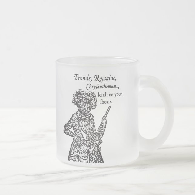 (Julius) Caesar Salad Frosted Glass Coffee Mug (Right)