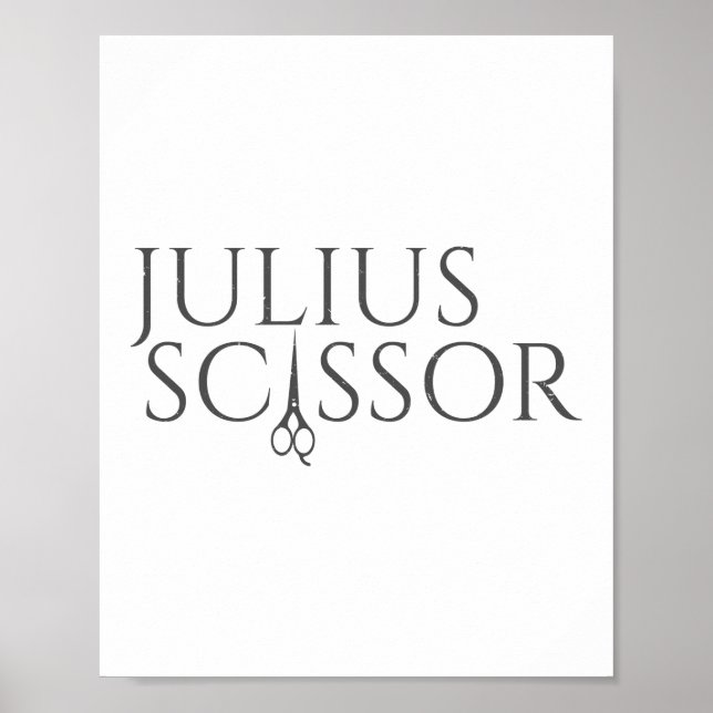 Julius Scissor Hair Stylist Hairdresser Barber Poster (Front)
