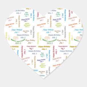 July, 12 Birthday Sticker