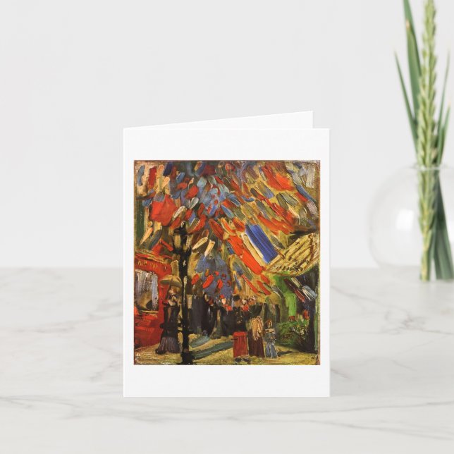 July 14th Celebration in Paris Van Gogh Fine Art Card (Front)