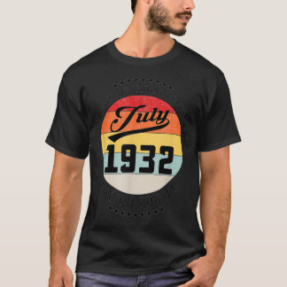 July 1932 90th Birthday Gift 90 Years Of Being Leg T-Shirt