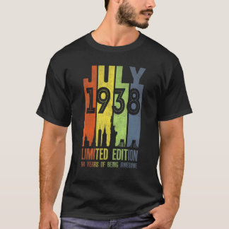 July 1938  84 Year Old  1938 Birthday T-Shirt