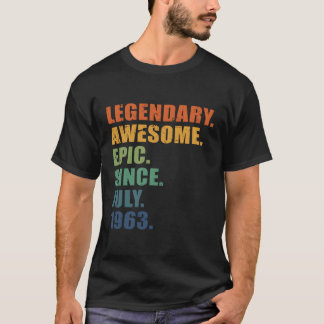 July 1963 60 Years Anniversary 60Th T-Shirt